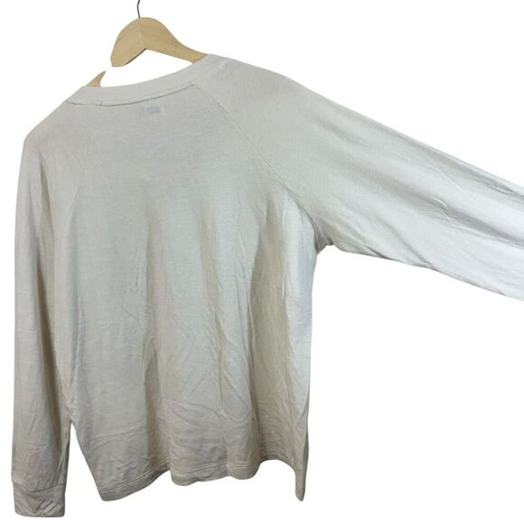 Faherty Large Cloud Cotton Henley Top Partial Button Long Sleeve Womens - Picture 14 of 15